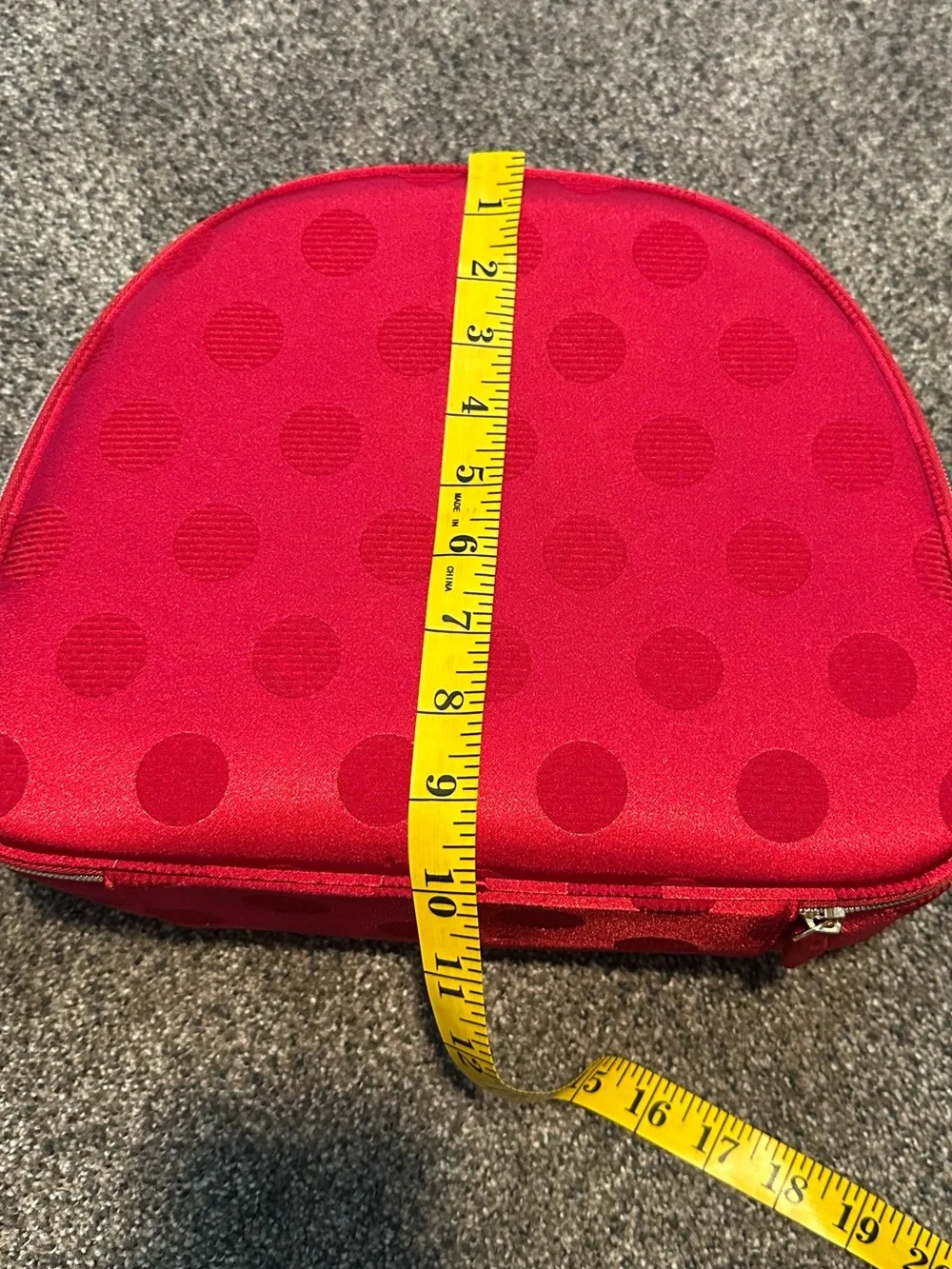 Estée Lauder Red Polka Dot Top-Handle Cosmetic Bag